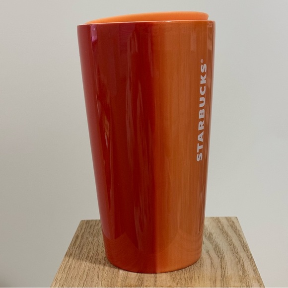 Starbucks Summer Sunset Ceramic Tumbler 12oz Peach Blue Red Color Block 2020 - Picture 8 of 10